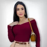 Body Ciganinha Manga Longa Canelado