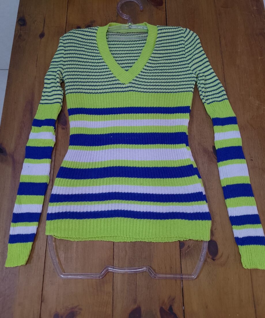 Blusa Cacharrel Gola Alta Garrafinha Tricot Manga Longa